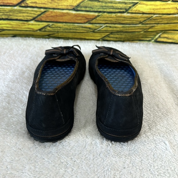 Privo Clarks Penny Black Leather Slip Ons Comfort - Picture 3 of 8